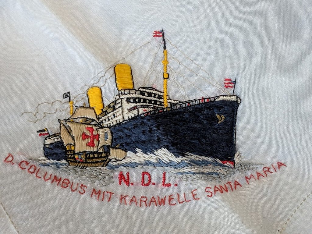 Norddeutscher Lloyd Cruise Ship Hankie — image 2