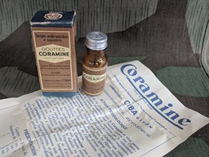 French Coramine Medicine Bottle in Box (Overdose Treatment)