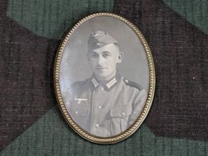 Pocket Mirror with Soldier's Photo