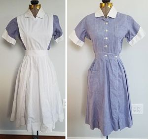 Nurse Uniform - Dress and Apron(B-35' W-24' H-34')
