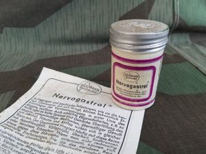 Nervogastrol Medicine Tin with Instruction Paper