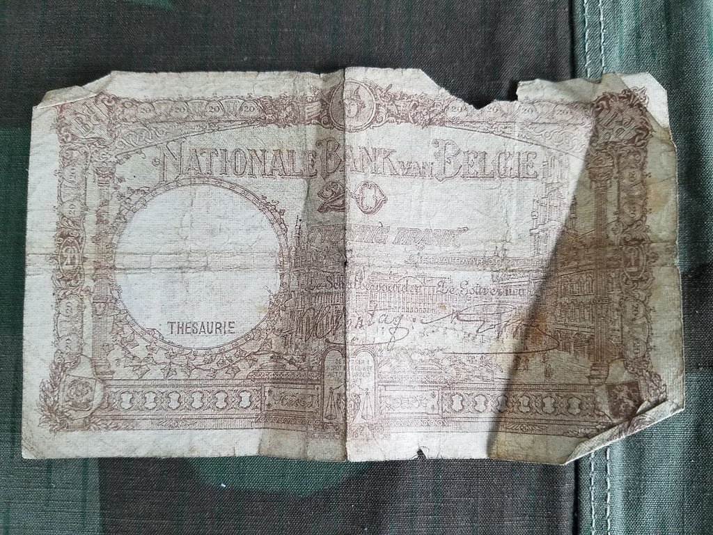 WWII Belgian 10 & 20 Franc Notes Paper Money — image 3