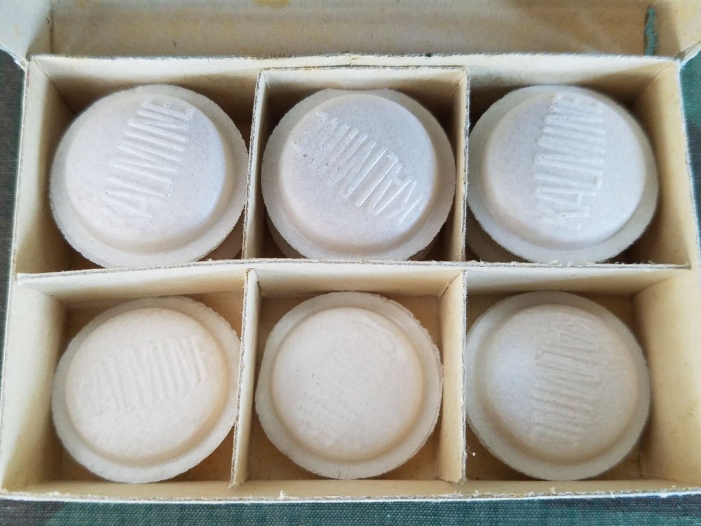 French Kalmine Pill Box with Contents — image 4