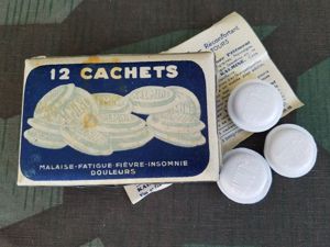 French Kalmine Pill Box with Contents