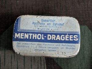 Menthol Dragees Tin Samarlter Apotheke