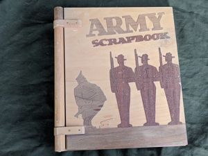 Wooden US Army Scrapbook