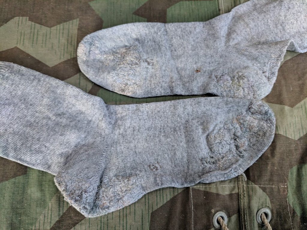 German Gray Heavily Repaired Socks — image 2