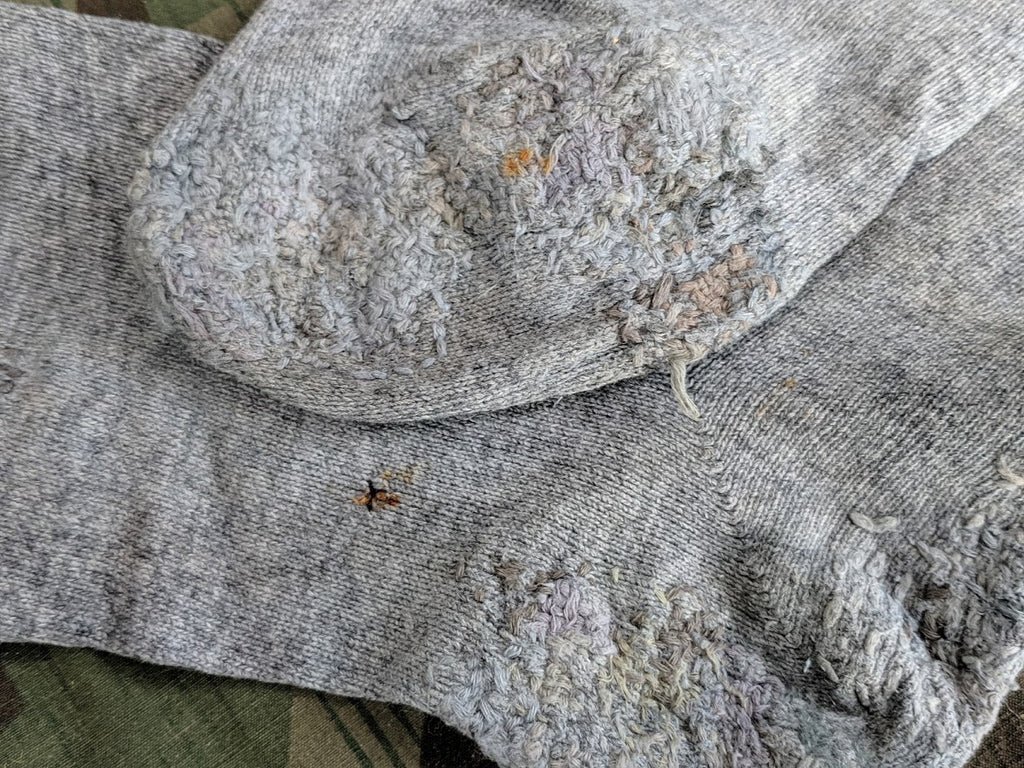 German Gray Heavily Repaired Socks — image 6
