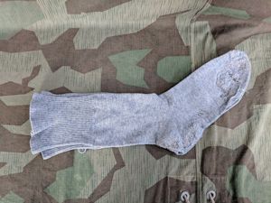 German Gray Heavily Repaired Socks