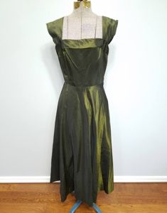 German Green Iridescent Gown DRP(B-33' W-27' H-40')