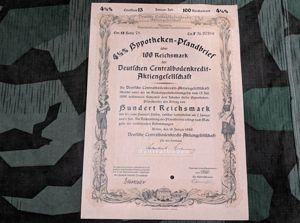Bond for 100 Reichsmarks 1940