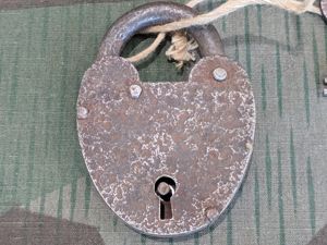 Rusty German Heart Shaped Lock w/ 2 Keys
