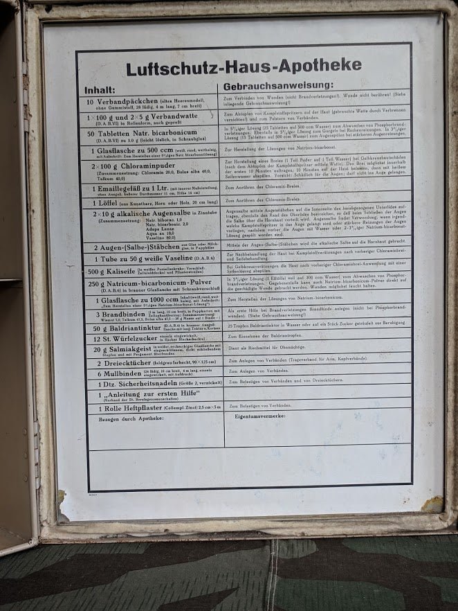 Luftschutz Apotheke Medicine Cabinet — image 3