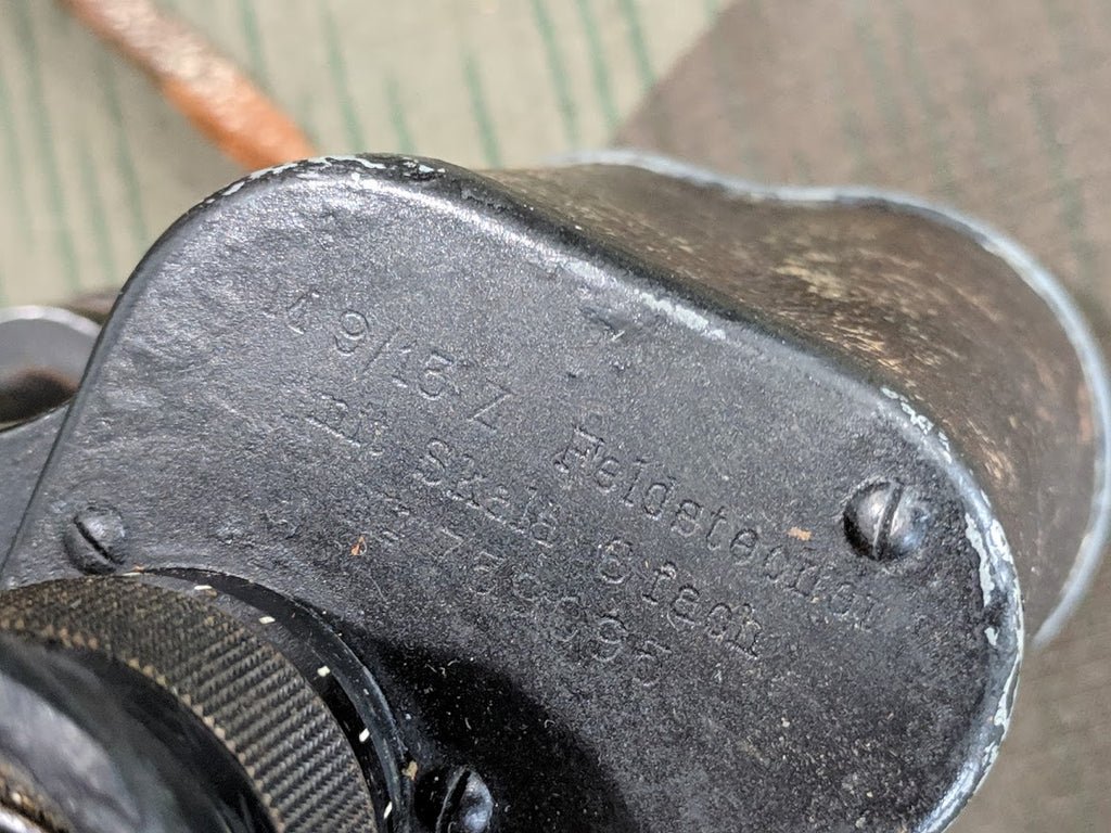 WWI Binoculars M 9/13 Z Feldstecher mit Skala 6 fach Nr.739695 UK17.7.17 — image 3