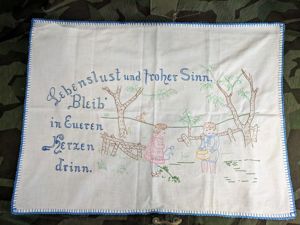 Vintage German 'Lust for Life' Linen