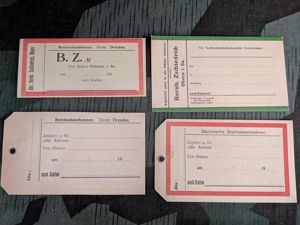 Pre-war Reichsbahn Train Luggage Tags (Set of 4)
