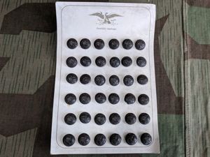 36 Leather Buttons on Card D.R.P. D.R.G.M. for Hats