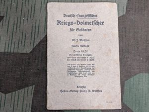 German-French Interpreter Book für Soldaten