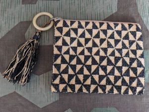 Black and Gold Beaded Handbag D.R.P.