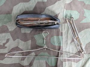 Collapsible Hangers in Leather Case