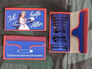 Safety Pins on Card 'I Help All'