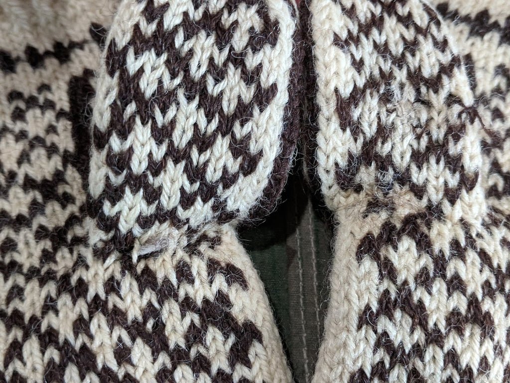 Brown and Cream Colored Mittens — image 4