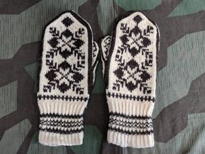 Brown and Cream Colored Mittens