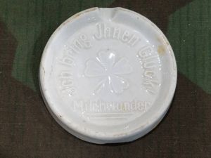 Ich bring Ihnen Glück! Porcelain Milk Bottle Coaster