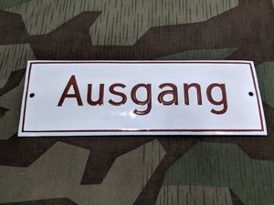 Ausgang Enamel Sign