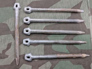 Steel Zeltbahn Pegs No Markings (Set of 6)
