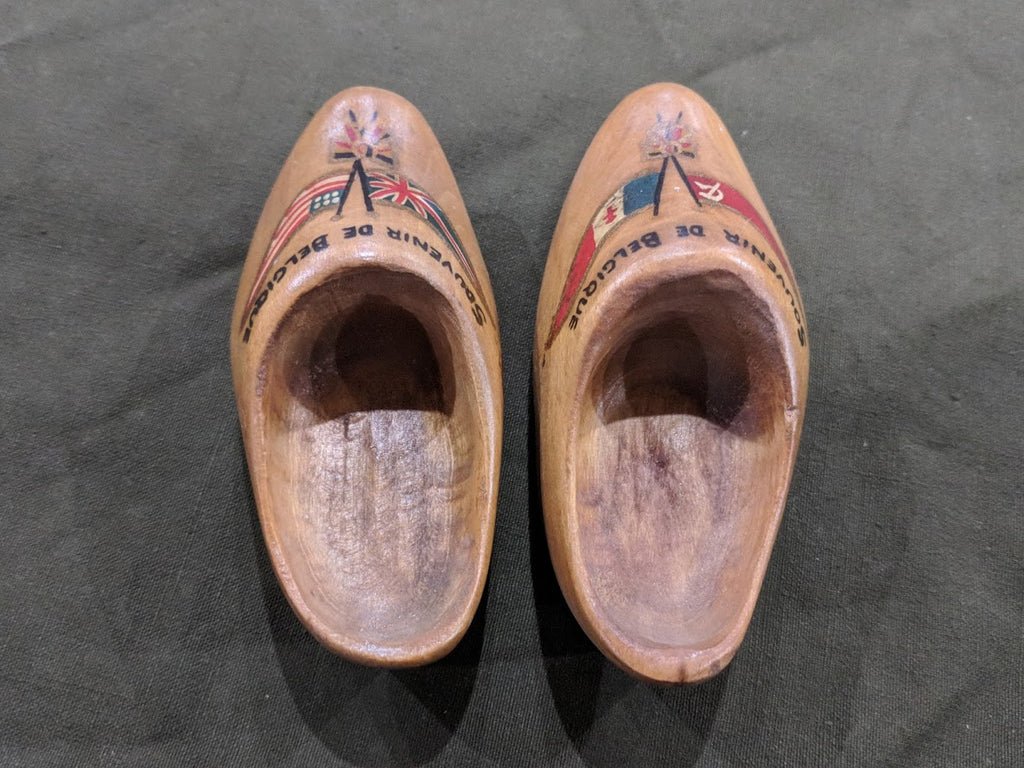 Souvenir De Belgique Wooden Shoes with Allied Flags — image 5