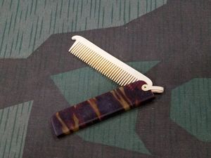 German Folding Pocket Comb Brown Celluloid