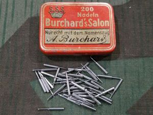 Burchard Gramophone Needle Tin w/ Needles FULL!