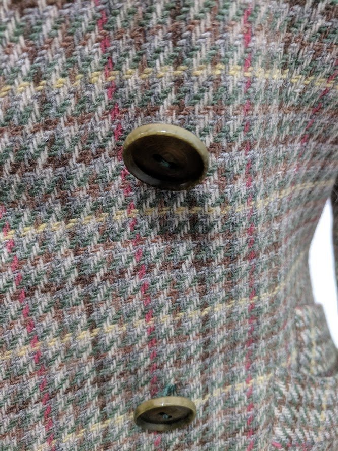 Green Plaid Wool Skirt Suit(B-37' W- 29' H-38') — image 8