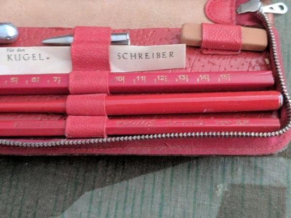 Period Red Pencil Case w/ Contents — image 6