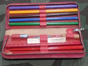 Period Red Pencil Case w/ Contents