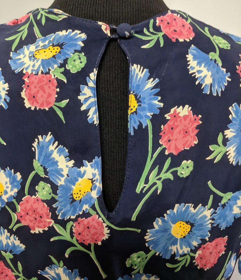 Blue Flower Print Dress w/ Matching Jacket(B-39' W-30' H-33') — image 10