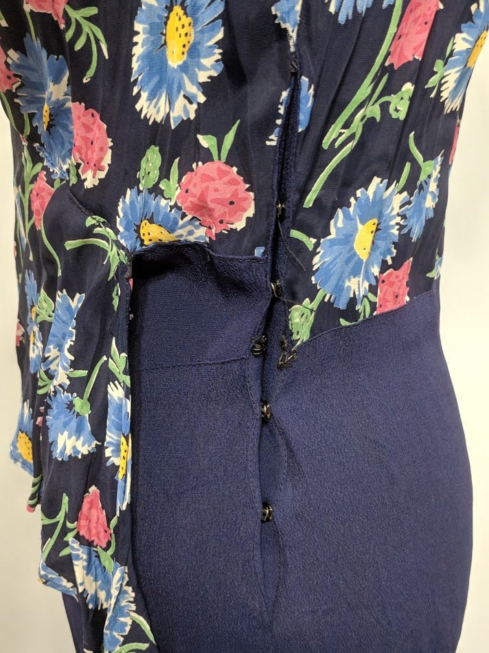 Blue Flower Print Dress w/ Matching Jacket(B-39' W-30' H-33') — image 11