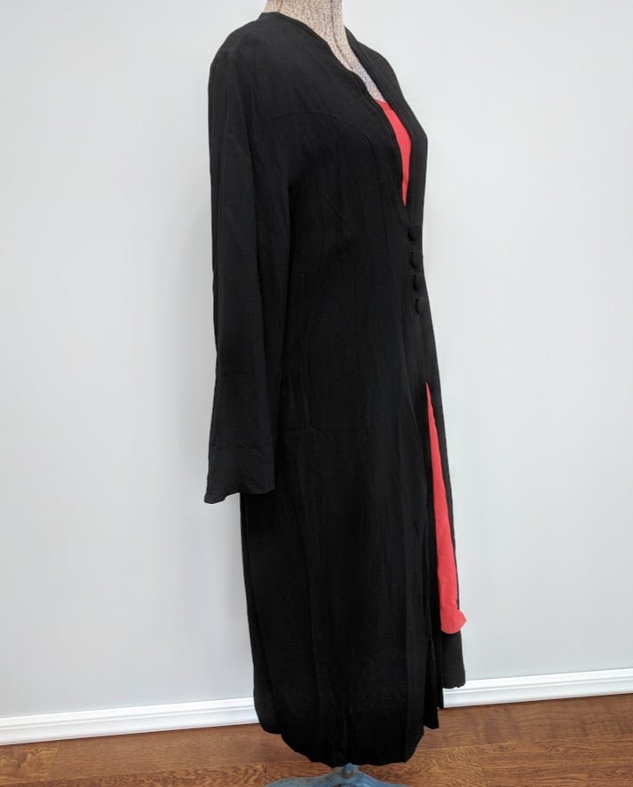 German Black Jacket & Red/Orange Slip Dress(B-36' W-33' H-44') — image 2