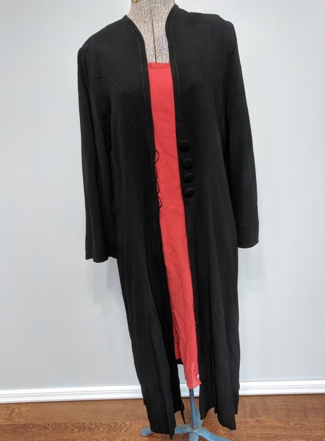 German Black Jacket & Red/Orange Slip Dress(B-36' W-33' H-44') — image 3