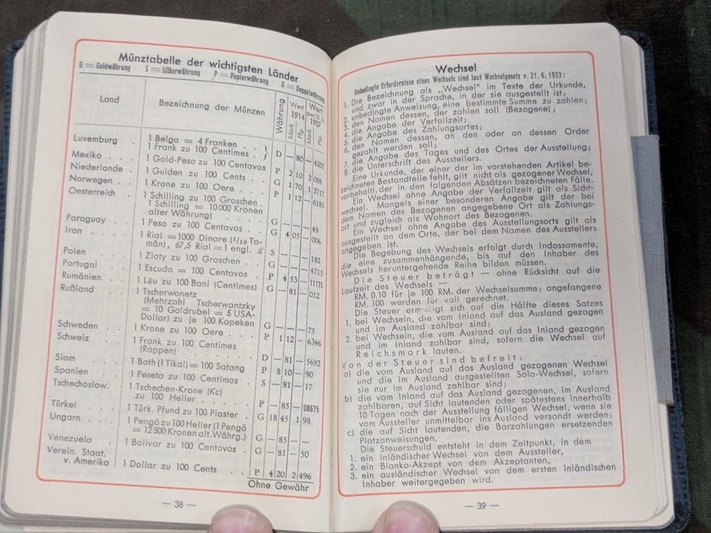 1938 Calendar / Day Planner with Feldpost Nr. — image 7