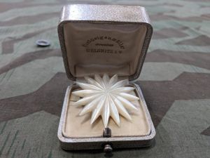 SALE! German Mother of Pearl Brooch in Original Box