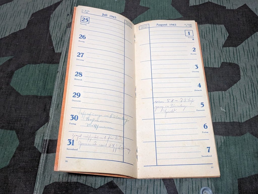 Original 1943 Desk Appointment Book (with Traffic and Post Info) — image 4