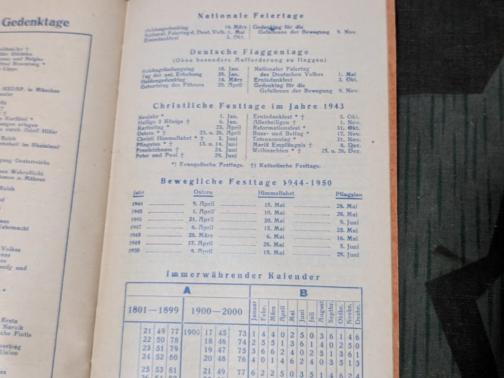 Original 1943 Desk Appointment Book (with Traffic and Post Info) — image 5