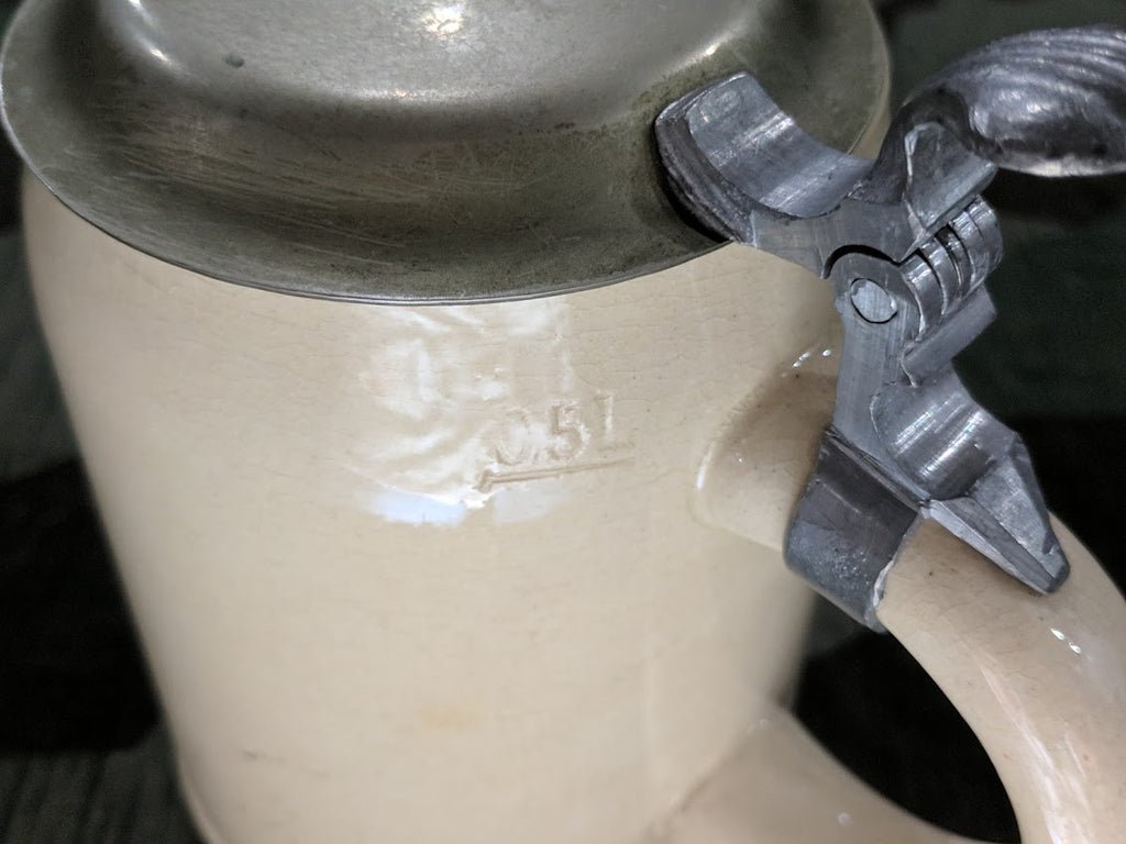 Period 1/2 Liter Beer Krug — image 3