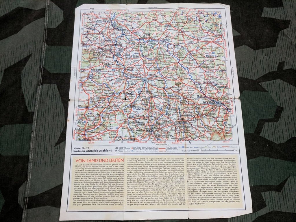 Original Shell Map of Saxony Sachsen and Mitteldeutschland — image 4
