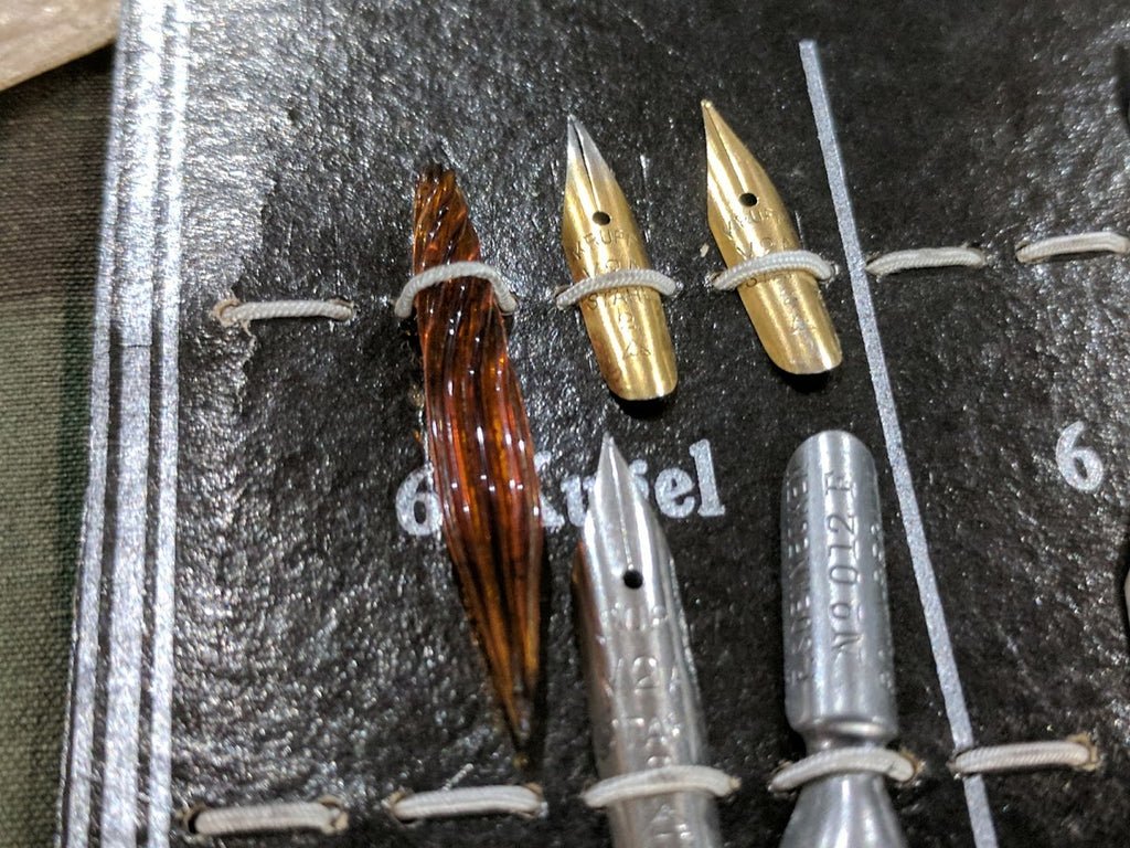 Pen Nibs on Card Made From Krupp Stahl — image 3