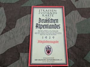 Map Deutschen Alpenlandes 1939