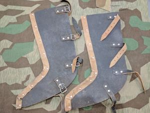 German Leather Motorcycle Shin Guards