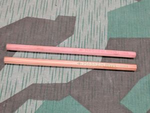 Set of Red and Green Colored Pencils